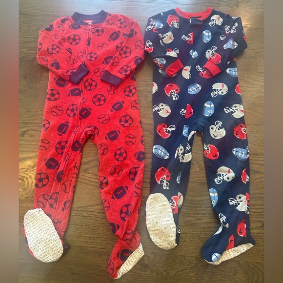 4T Carter’s Fleece Footie Pajamas - Picture 1 of 9